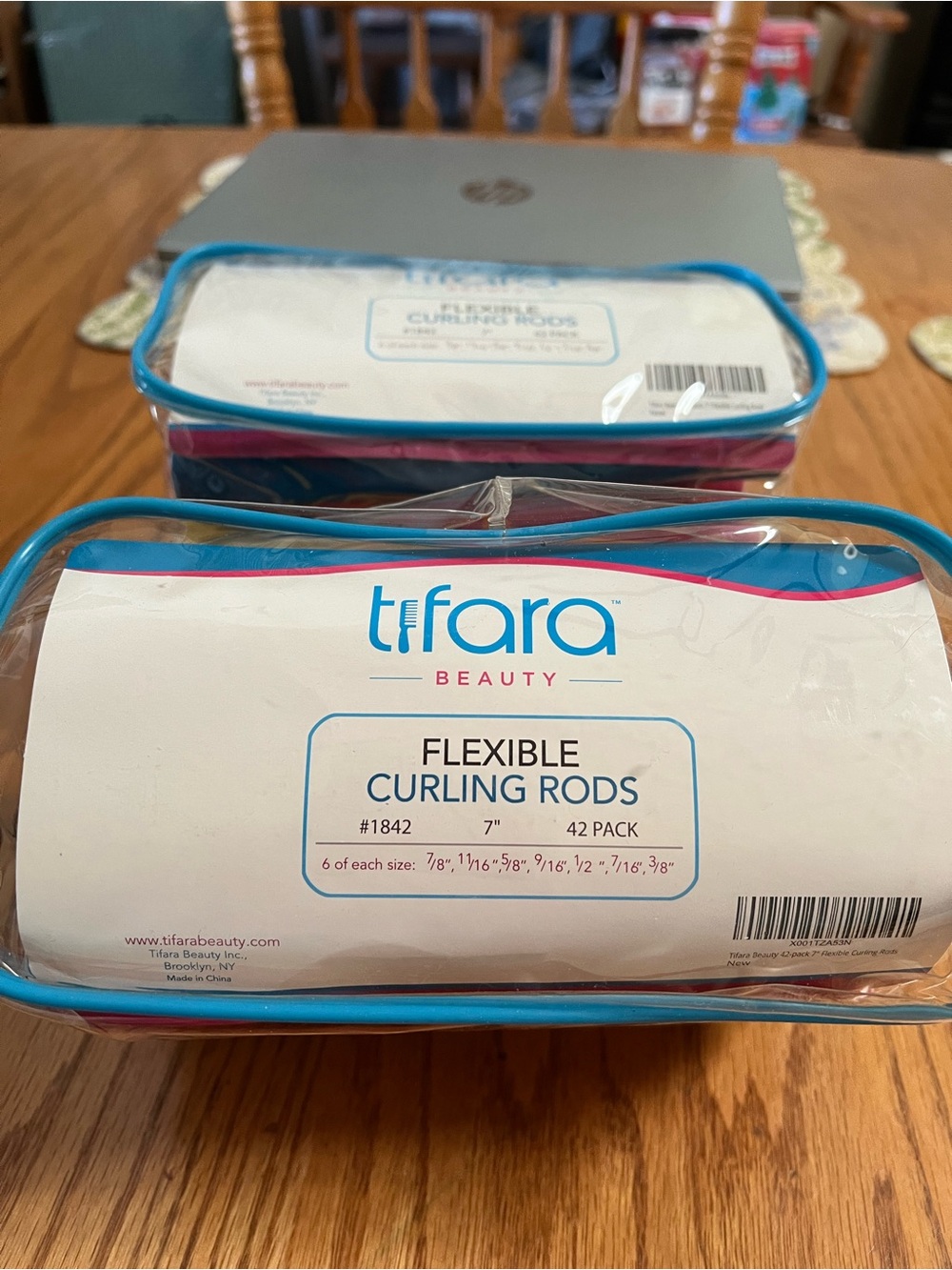 Tifara Flexible Curling Rods - Blue/Pink (42 Pack)(2 pks)